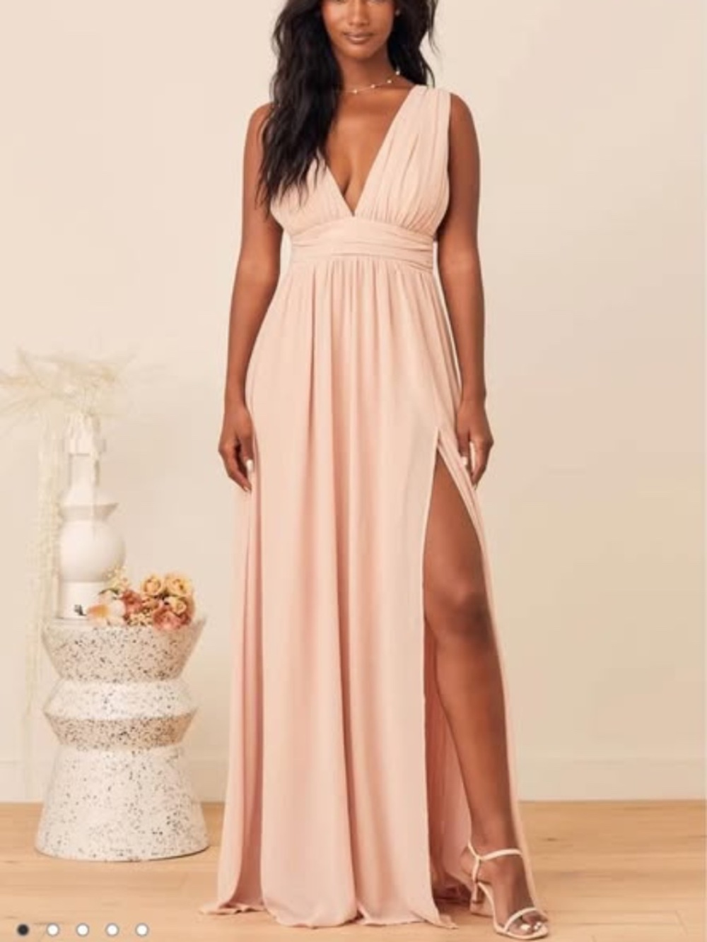 Lulus Heavenly Hues Maxi Dress in Blush - SMALL - NWT